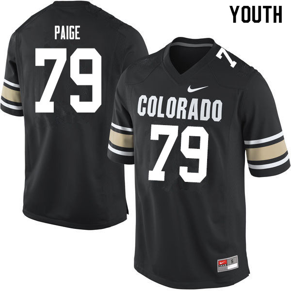 Youth #79 Heston Paige Colorado Buffaloes College Football Jerseys Sale-Home Black - Click Image to Close